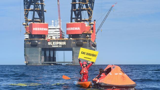 Greenpeace-Protest gegen Erdgasförderung