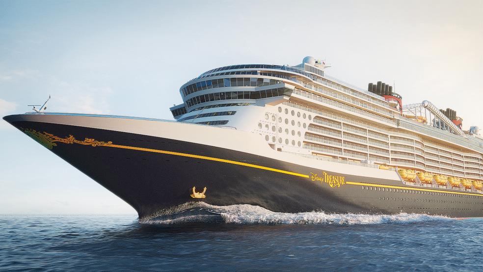 Die »Disney Treasure« ist der zweite von drei Neubauten für die US-Reederei Disney Cruise Line.  © Foto: Disney Cruise Line