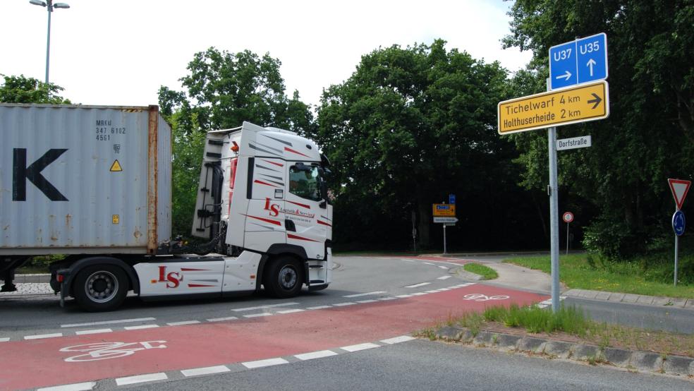Auch der Kreisel in Stapelmoorerheide wird saniert. © Hoegen/Archiv