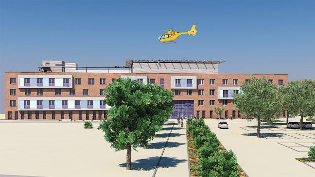 Großbaustelle im laufenden Krankenhaus-Betrieb