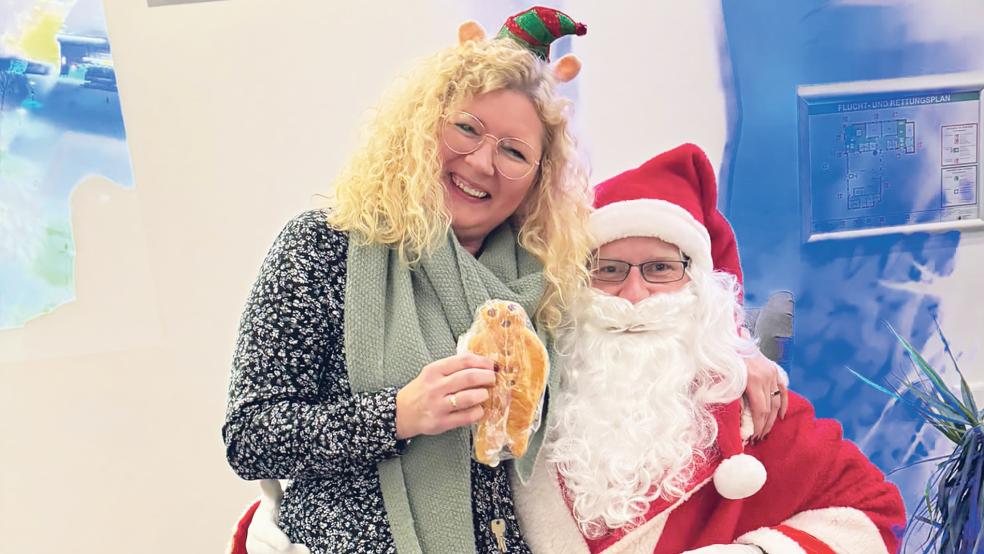 Auch dem Familienzentrum-Team in Bunde ist schon ganz weihnachtlich zumute.  © Foto: privat
