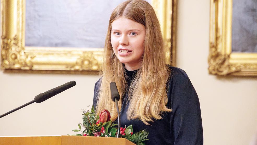 Johanna Henrieke Brahms überzeugte die Jury mit ihrer vergleichenden Arbeit zur Reichspogromnacht in Leer und Aurich.  © 