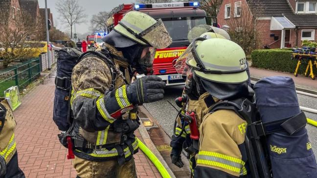 Haus durch Feuer schwer beschädigt
