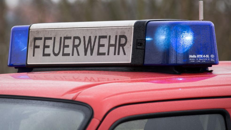 Nach vorheriger Erkundung rückte die Feuerwehr mit einem Fahrzeug aus. © Symbolfoto: Gentsch (dpa)