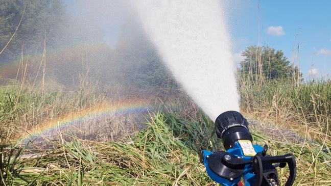 Flächenbrand weitet sich auf zwei Hektar aus