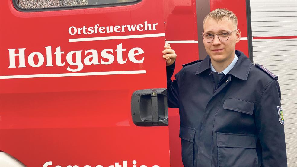 Matthias Vogt ist bereit, schon mit 19 Jahren Verantwortung in der Führung der Ortswehr Holtgaste zu übernehmen.  © Foto: Kuper