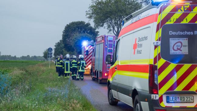 Fünf Feuerwehren im Einsatz an der Ost-West-Straße in Wymeer