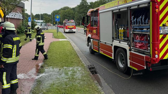 Gewitterschauer setzen Supermarkt unter Wasser