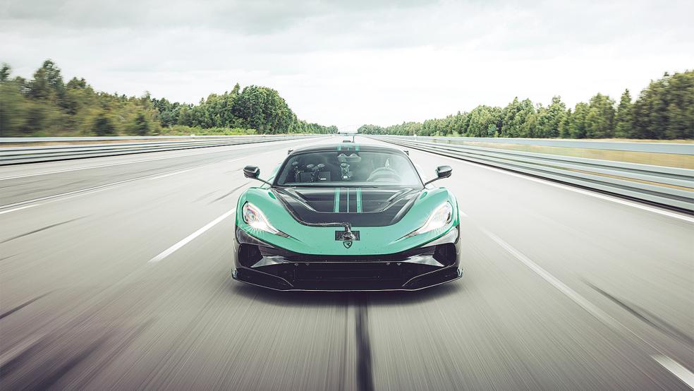 Eine Reihe neuer Rekorde hat der Rimac Nevera R auf dem ATP-Prüfgelände in Papenburg aufgestellt.  © Foto: Rimac