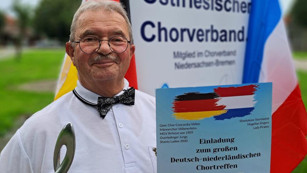 Diethelm Sempell, er ist Vizepräsident des Ostfriesischen Chorverbandes, organisiert das Chorfest in Grotegaste.  © Foto: privat
