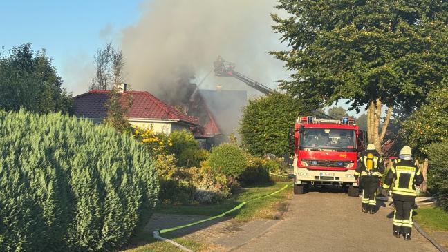Wohnhaus durch Feuer zerstört