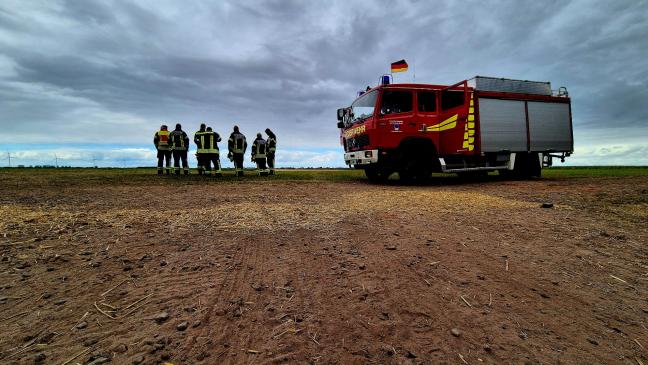 Feuer auf Feld: Einsatz in Bunderhee