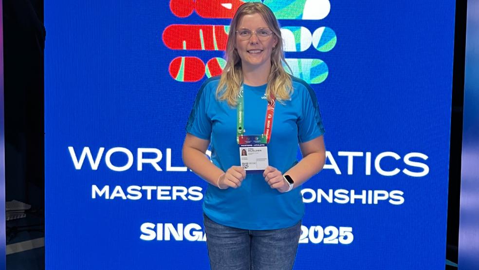 Mut und Fleiß zahlt sich aus: Bei der Masters-WM in Singapur schwamm Imke Mülder hervorragende Zeiten und kam unter die Top Ten der Welt. © privat