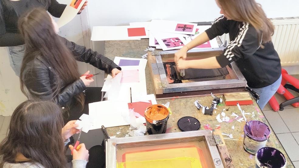 In der »Siebdruck«-Werkstatt wird vom 13. bis 15. Oktober mit Sieben, Schablonen, Unikaten und Collagen experimentiert.  © Foto: privat