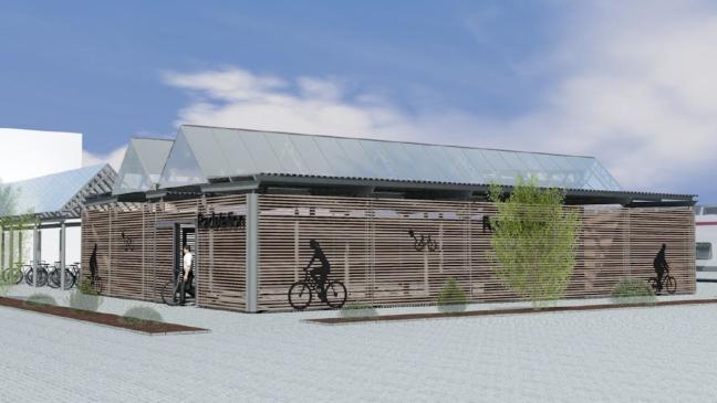 Neues Fahrrad-Parkhaus am Bahnhof Papenburg 