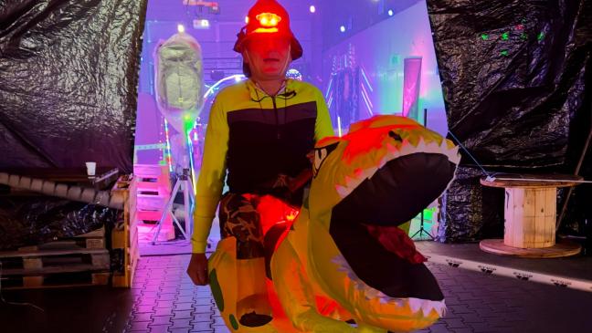 Laufen im Laserlicht