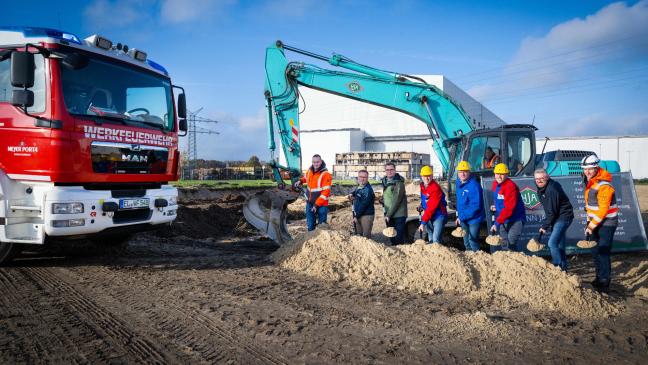 Spatenstich für neues Feuerwehrhaus der Meyer Werft