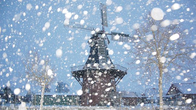 Schneegestöber im Rheiderland