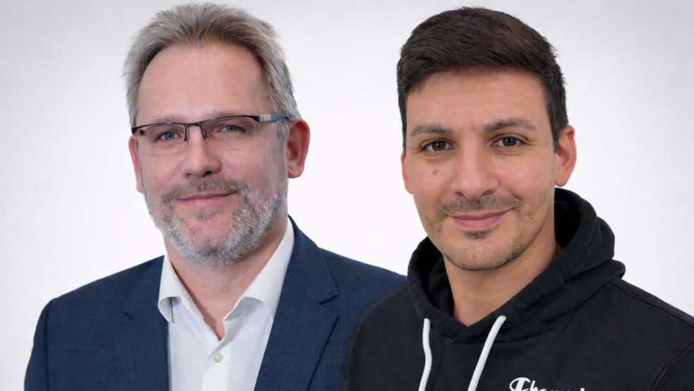 An der Spitze des neuen Konzernbetriebsrates stehen Andreas Hensen (links) als Vorsitzender und Bekir San als sein Stellvertreter. © Foto: Betriebsrat der Meyer Werft