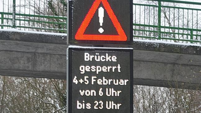 Gesperrte Brücke: Bus fährt früher