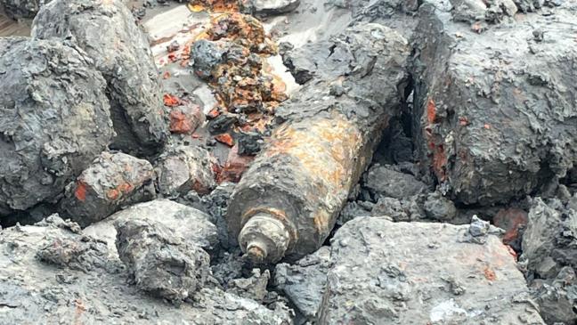 Fund von Weltkriegsmunition im Emder Hafen