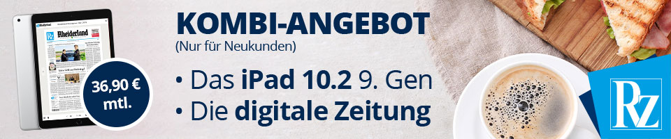 RZ Kombi Angebot - Das iPad 10.2 9. Gen mit der digitalen Zeitung für 39 Euro monatlich - (Nur für Neukunden)