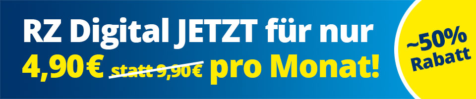 RZ Digital im Angebot JETZT für nur 4,90 € statt 9,90 € pro Monat - ~ 50% Rabatt! Klicken Sie jetzt hier!