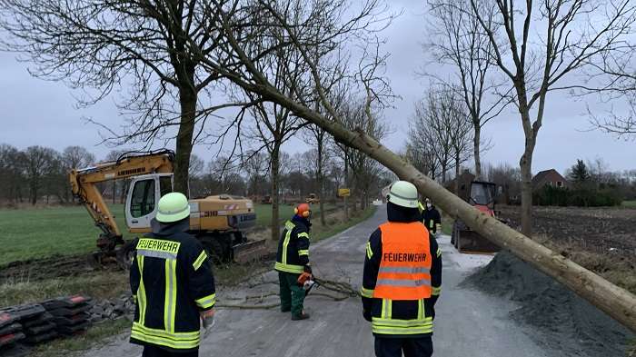 Einsatz der Feuerwehr in Aurich-Haxtum. © Keno Wessels (Feuerwehr)