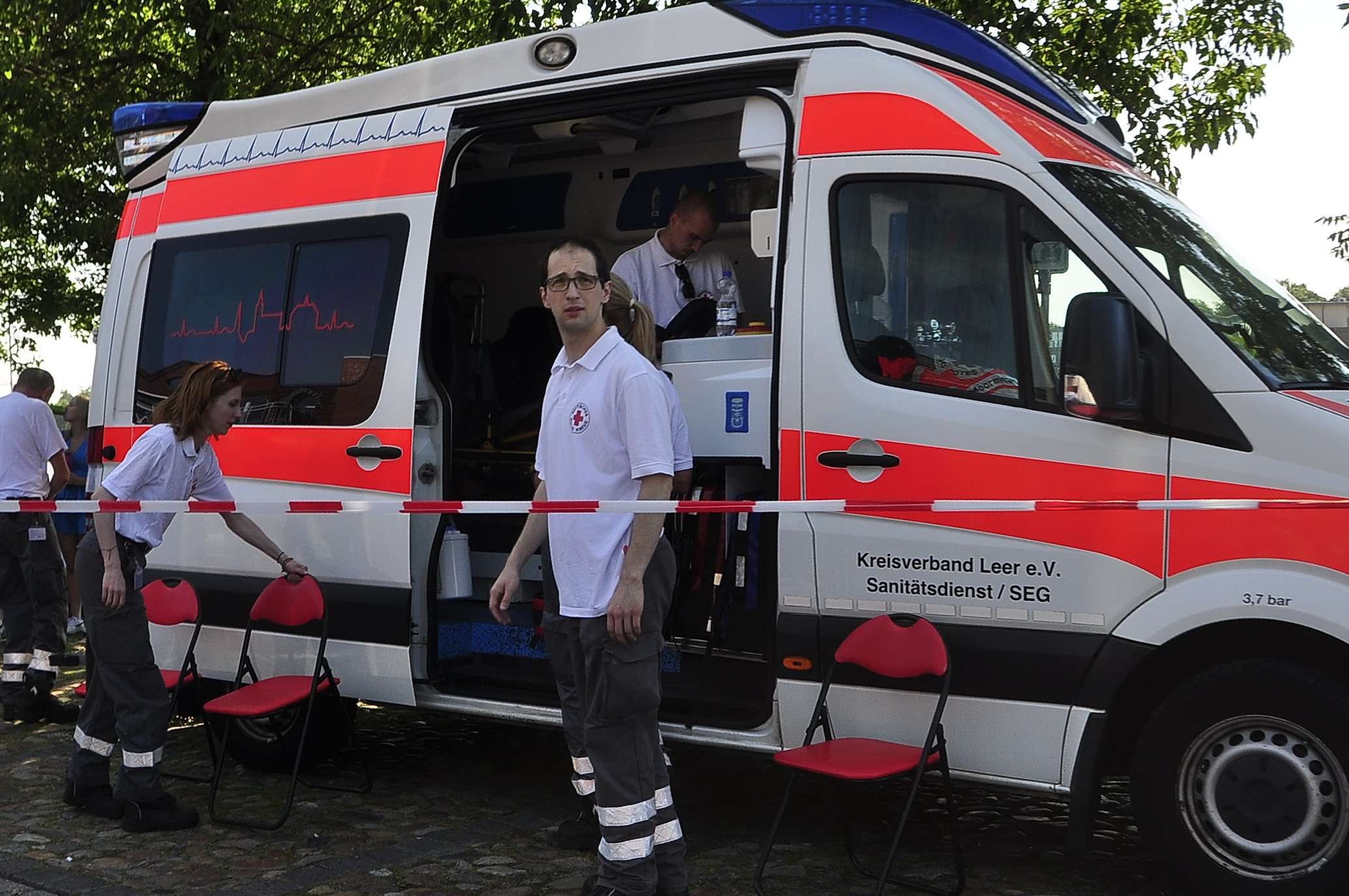 Für ausreichend Sicherheit war am Hafen gesorgt. © Wolters