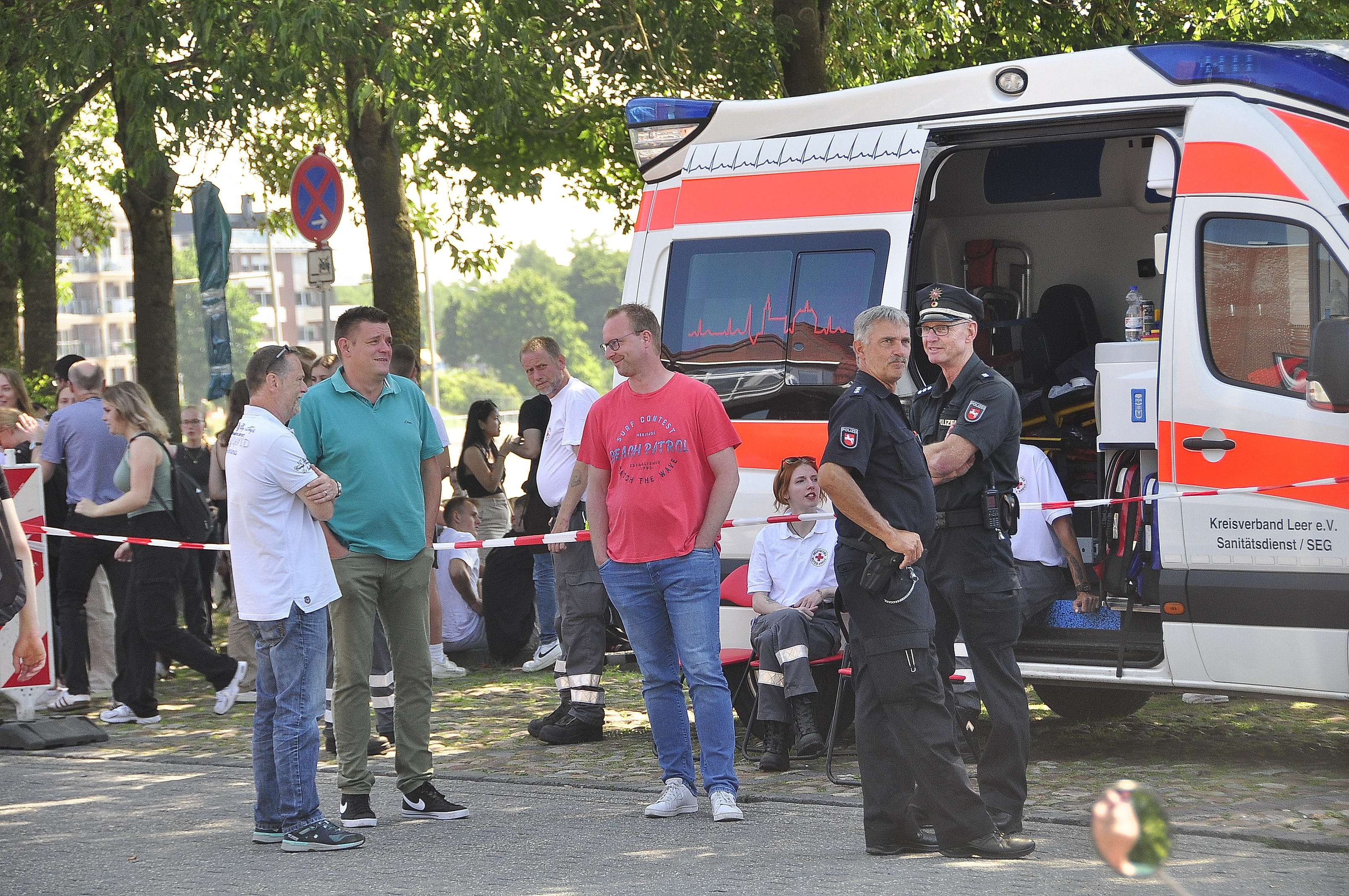 Der Rettungsdienst und die Polizei waren auf alles vorbereitet, hatte aber einen ruhigen Tag © Wolters